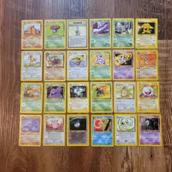 Lot of 20 Vintage Non Holo Rare Pokemon Cards WOTC Neo Discovery Gym Challenge - Image 1