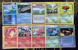 Pokemon TCG Lot of 10 Pokemon Cards MP-DMG w/ Reverse Holos Vintage and Rares - Image 1