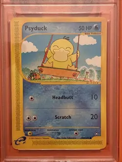 2002 Pokemon Psyduck 104 Regular Aquapolis E-Series Vintage Slabbed Card MYPC - Image 2