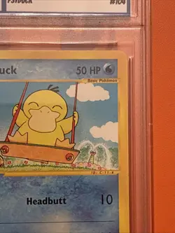 2002 Pokemon Psyduck 104 Regular Aquapolis E-Series Vintage Slabbed Card MYPC - Image 4