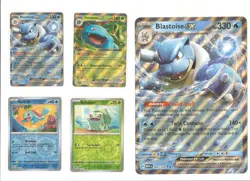 Blooming Waters Promos Only Blastoise EX 009/165 JUMBO & 4 Card Set No 151 Packs - Image 1