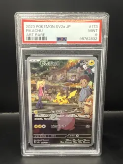 Pokemon Card Pikachu 173/165 AR Art Rare PSA 9 Mint Condition Japanese SV2a - Image 1