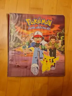 Pokemon Card Folder Vintage 1999 Official TCG Ring Binder & 25 Card Pockets - Image 1