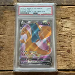 Charizard v Sword & Shield SWSH050 - Holo Promo Card - PSA 9 - Pokemon Card TCG - Image 1