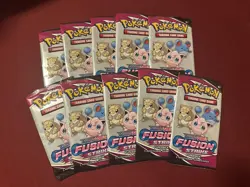 Lot Of 10 Sword & Shield: Fusion Strike - Fun Packs - 3 Pokemon Cards Each Pack - Image 1