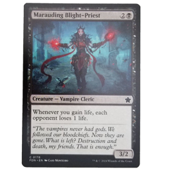x4 Marauding Blight-Priest Foundations Black Creature Vampire Cleric M/NM Common - Image 1