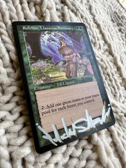 Rofellos, Llanowar Emissary MTG Urza's Destiny Artist Proof Signed NM BEAUTIFUL - Image 2