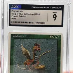 MTG - 4th Edition - Cockatrice - Graded CGC 9.0 - Vintage - Image 2