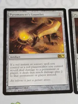 C3497 MAGIC MTG M14 CORE SET 2014 PYROMANCER'S GAUNTLET 2X #214 LP RARE - Image 2