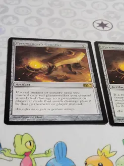 C3497 MAGIC MTG M14 CORE SET 2014 PYROMANCER'S GAUNTLET 2X #214 LP RARE - Image 3