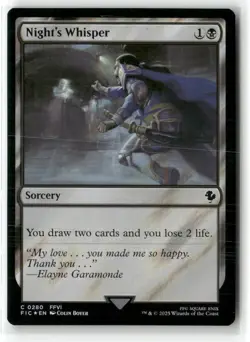 Night’s Whisper Commander Final Fantasy Surge Foil NM MTG MAGIC - Image 1