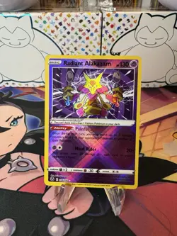 Radiant Alakazam 059/195 Shining Holo Silver Tempest Pokemon Card Near Mint - Image 1