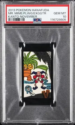 2013 POKEMON HANAFUDA KANTO NOVEMBER EXEGGUTOR/MR. MIME/POLIWAG PSA 10 - Image 1