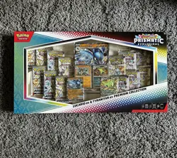 LOT OF 2 Pokemon Prismatic Evolutions Lucario EX Tyranitar EX Premium Collection - Image 1