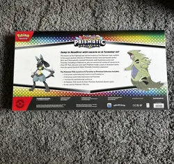 LOT OF 2 Pokemon Prismatic Evolutions Lucario EX Tyranitar EX Premium Collection - Image 2