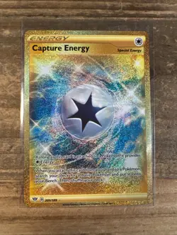 Pokemon TCG Capture Energy 201/189 Darkness Ablaze Holo Secret Rare - Image 1