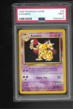 1999 Pokemon KADABRA 32/102 PSA 9 MINT from Set Break - Image 1