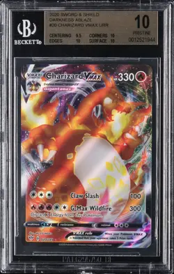 2020 POKEMON SWORD & SHIELD DARKNESS ABLAZE URR #20 CHARIZARD VMAX BGS 10 - Image 1