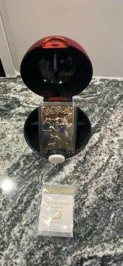 1999 Burger King Pokemon Limited Edition 23k Gold Plated Pikachu Card - Image 1