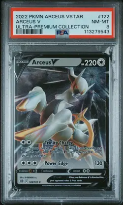 2022 POKEMON ARCEUS VSTAR ULTRA-PREMIUM COLLECTION #122 ARCEUS V PSA 8 - Image 1