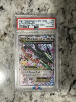 2021 Pokemon Celebrations Mega Rayquaza 76/108 EX PSA 10 - Image 1