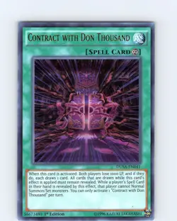 Yu-Gi-Oh TCG Contract With Don Thousand DUSA-EN041 1st Edition Ultra Rare NM - Image 1
