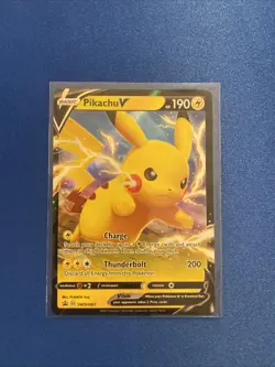 Pikachu V SWSH061 Black Star Promo Sword & Shield Ultra Rare Pokemon Card NM - Image 1