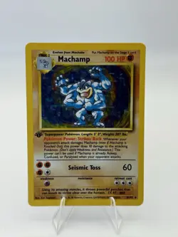 Pokemon TCG Machamp Holo Rare 1st Edition Base Set, Card 8/102, LP Condition - Image 2