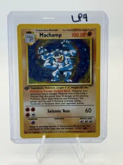 Pokemon TCG Machamp Holo Rare 1st Edition Base Set, Card 8/102, LP Condition - Image 1