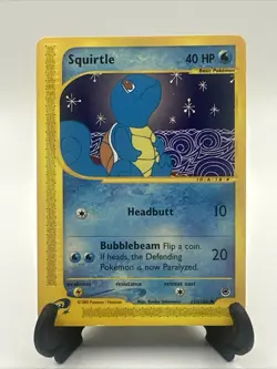 Squirtle 132/165 - Expedition Base Set - Pokemon Card - Excellent Condition - Image 1
