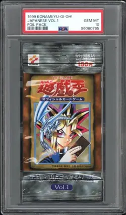 PSA 10 Yu-Gi-Oh! Booster Pack vol.4 Foil Pack 1999 Japanese KONAMI Official Card - Image 1