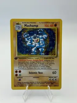 Pokemon TCG Machamp Holo Rare 1st Edition Base Set, Card 8/102, LP Condition - Image 2