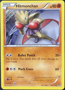 Hitmonchan 48/111 XY - Furious Fists Regular - Pokemon Card - Image 1