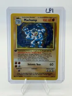Pokemon TCG Machamp Holo Rare 1st Edition Base Set, Card 8/102, LP Condition - Image 1