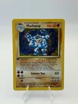 Pokemon TCG Machamp Holo Rare 1st Edition Base Set, Card 8/102, LP Condition - Image 2