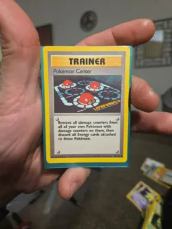 Pokemon Center Trainer Card 85/102 Base Set MP 1999-2000 - Image 1