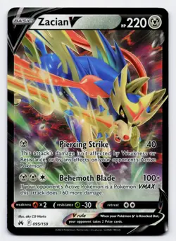Zacian V [095/159] SWSH: Crown Zenith Ultra Rare [Pokemon Card English] - Image 1