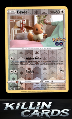 Reverse Holofoil Eevee 054/078 Pokemon Common Pokemon GO Card NM - Image 1