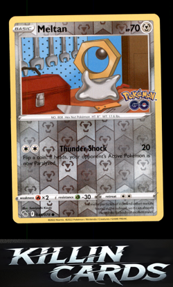 Reverse Holofoil Meltan 045/078 Pokemon Common Pokemon GO Card NM - Image 1
