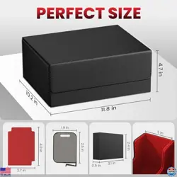 Card Storage Box For Trading Cards 1800+,Card Deck Box With 10 Dividers,6 Foam - Image 5