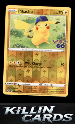 Reverse Holofoil Pikachu (28) 028/078 Pokemon Holo Rare Pokemon GO Card NM - Image 1