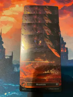 MTG Edge of Eternities Full Art Galaxy Foil Mountain x 4 (Play Set) - Image 1