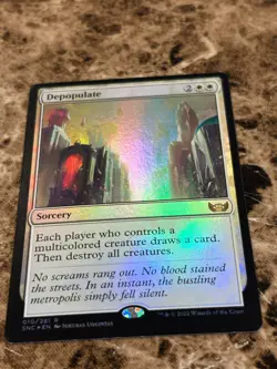 DEPOPULATE Magic MTG Streets of New Capenna Foil - Image 1