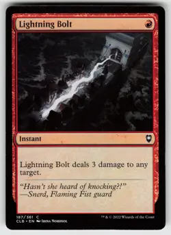 Lightning Bolt C Commander Legends: Battle for Baldur's Gate 187 MTG - Image 1