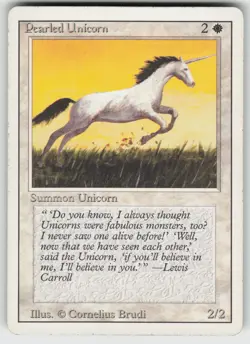 Pearled Unicorn C Revised Edition MTG - Image 1