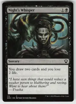 Night's Whisper C Commander: Dominaria United 115 MTG - Image 1