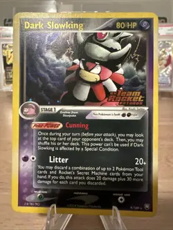 Pokemon Dark Slowking 9/109 Reverse Holo Team Rocket Returns LP Condition - Image 1