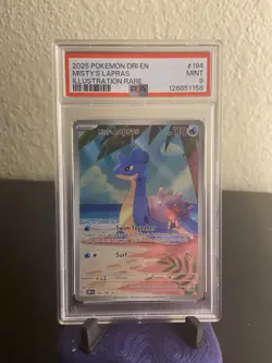 Misty's Lapras Illustration Rare #194 - PSA MINT 9 - Destined Rivals - Pokemon - Image 1