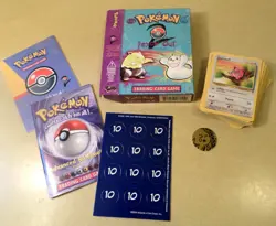 Pokemon Psych Out Theme Deck Never Played Complete Box Pikachu Coin Jigglypuff - Image 1
