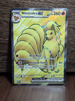 Pokemon TCG Ninetails EX Full Art Scarlet & Violet 151 Card 186/165 Rare Holo NM - Image 1